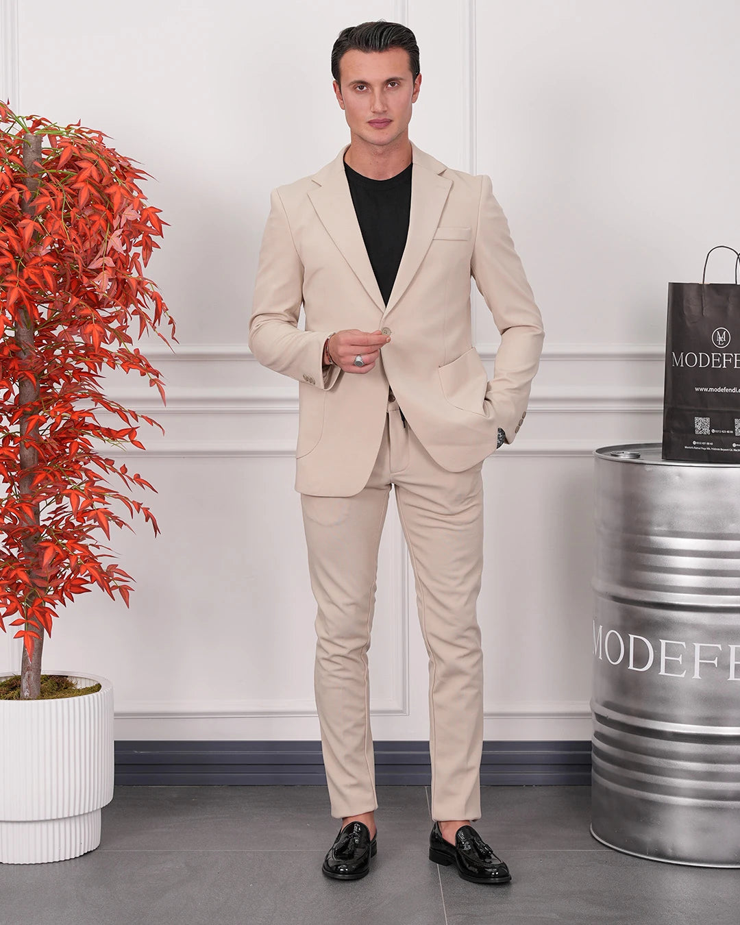 Petek Örme Pamuk Likra Takım Elbise