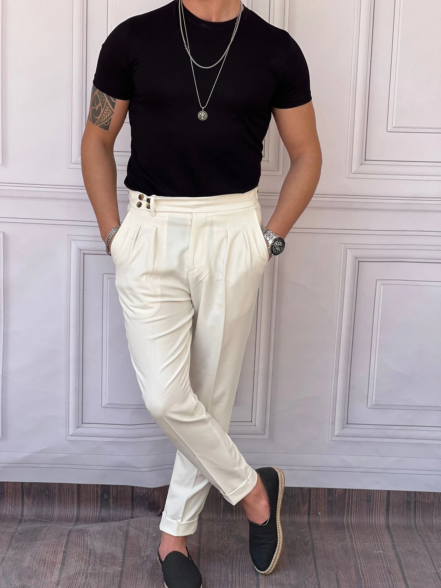 Rahat Kalıp Şalvar Kesim Kumaş Pantolon