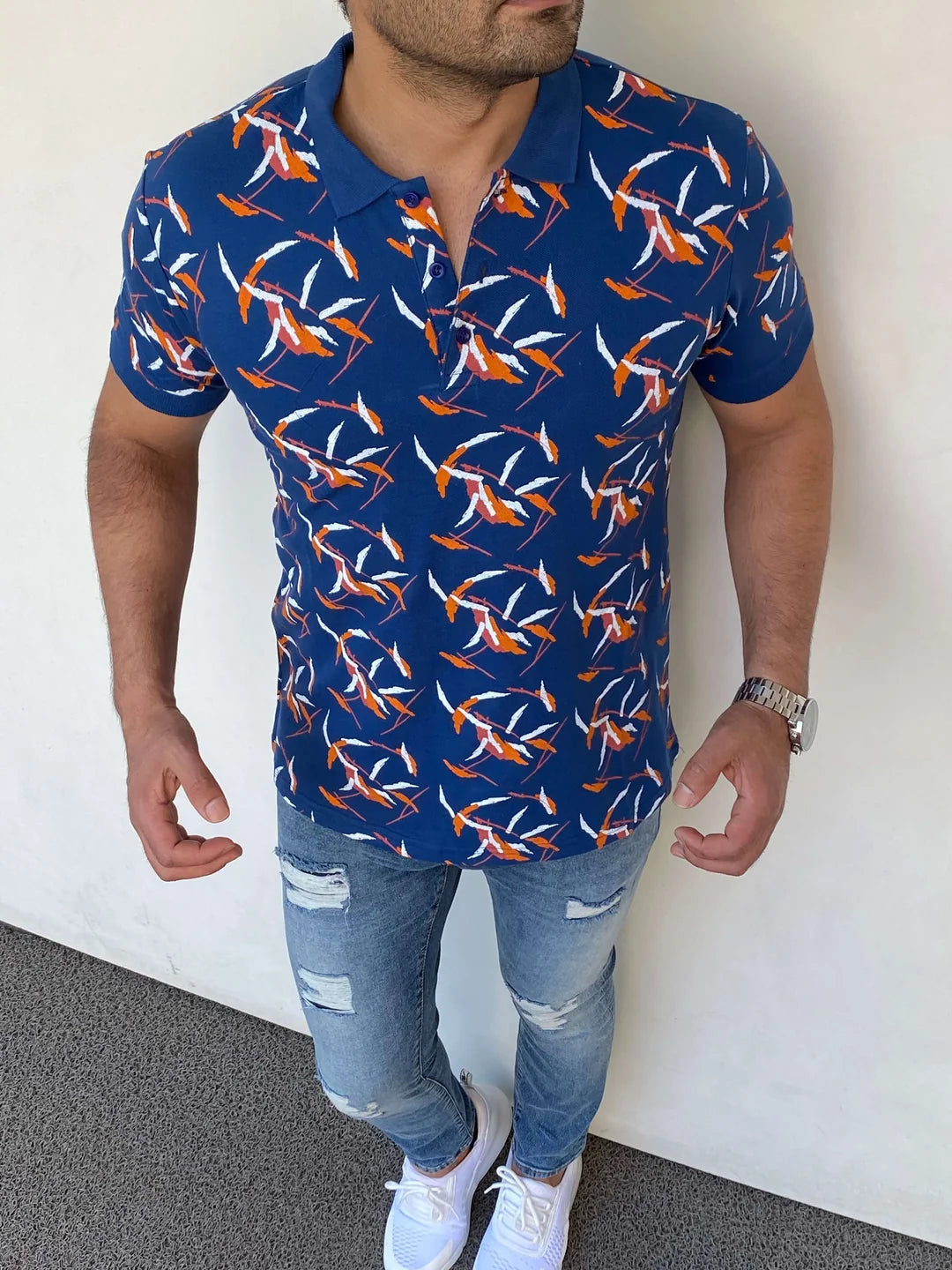 Slim Fit Polo Yaka Pamuklu Tshırt