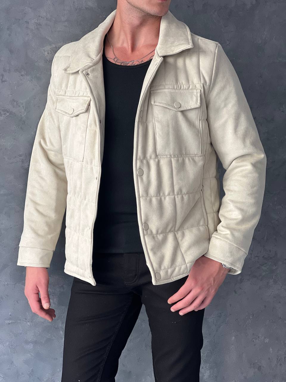 Düğme Detaylı A Kalite Nubuk Mont