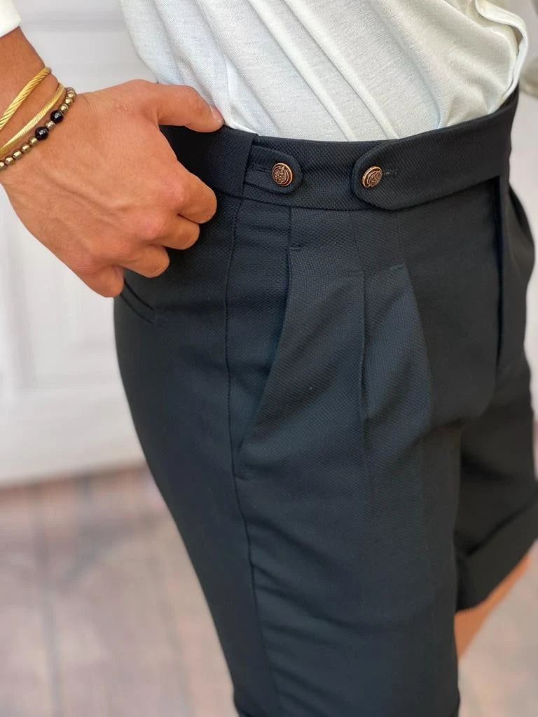 Pamuklu Keten Slimfit Kalıp Kapri