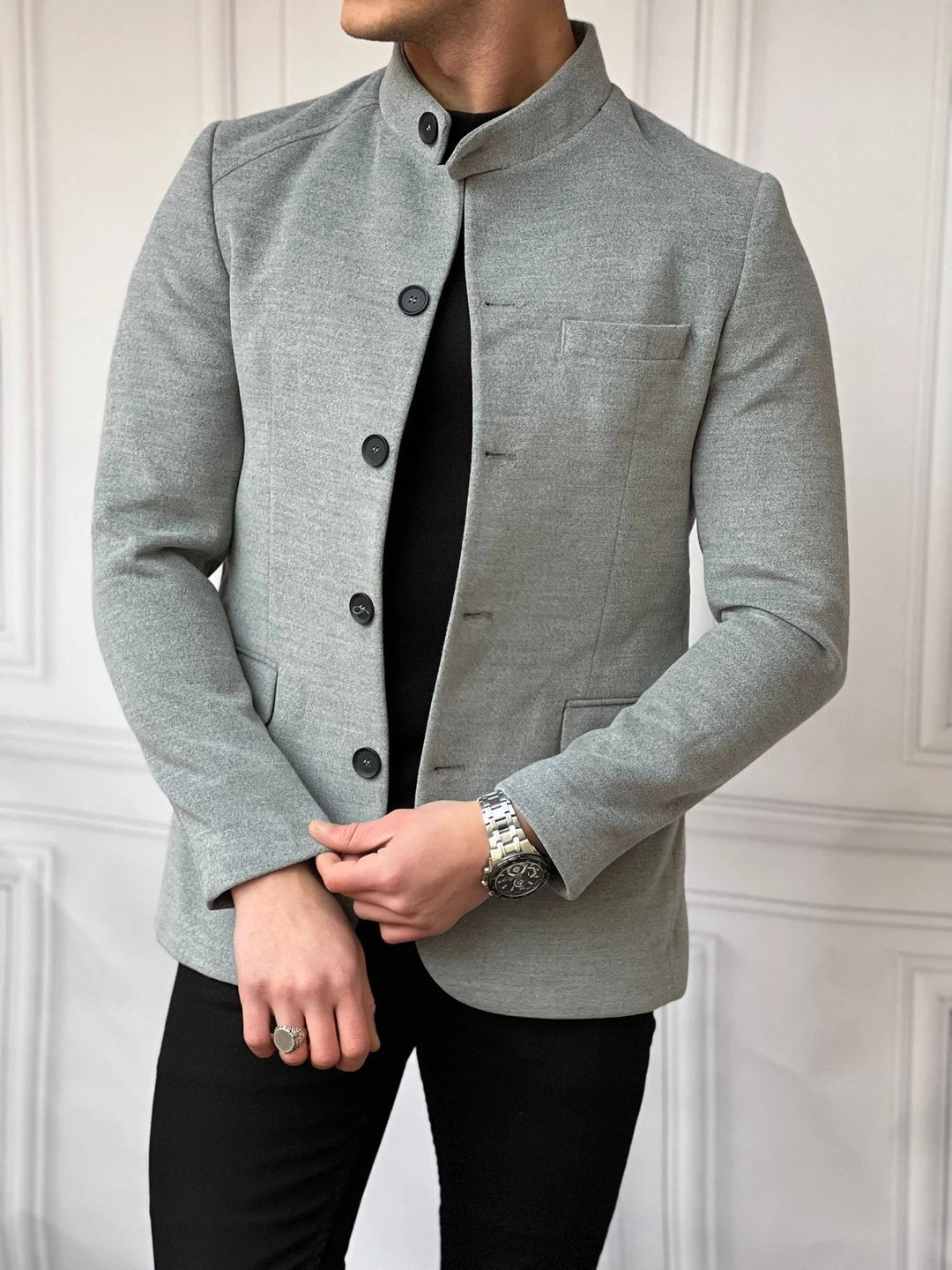 İtalyan Kesim Hakim Yaka Kaşe Kaban