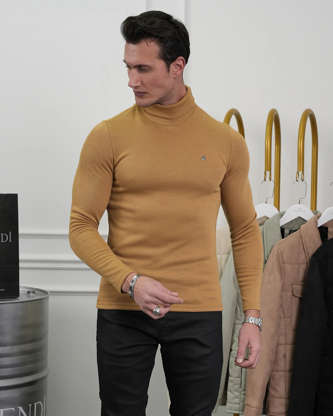 Slim Fit İtalyan Kesim Tam Balıkçı Boğazlı Kazak