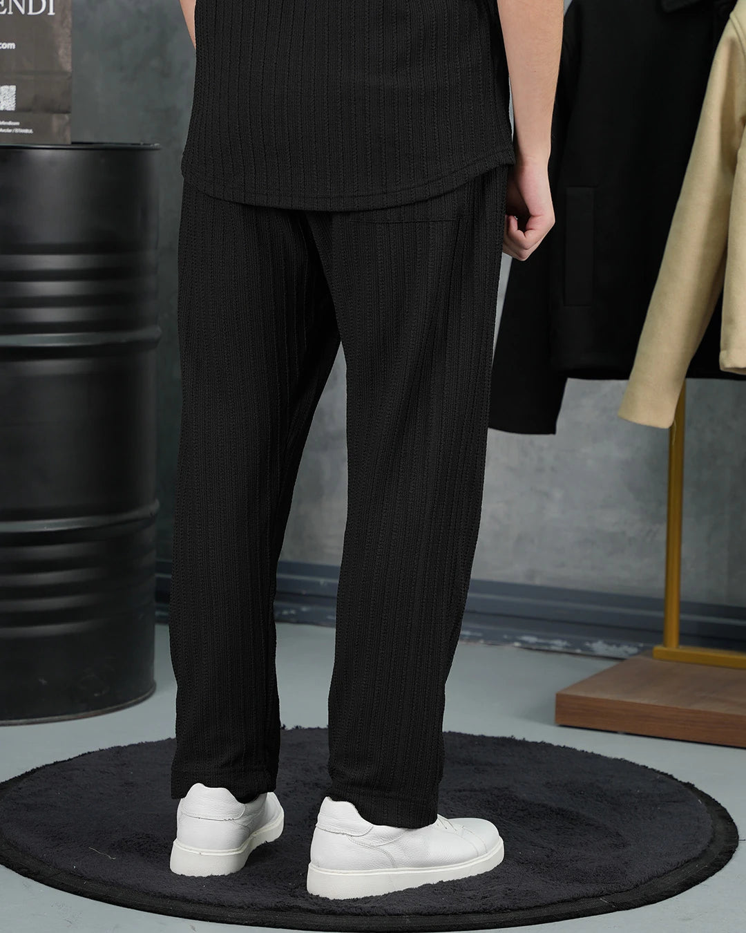 Örgülü Model Baggy Kesim Jogger İpli Pantolon