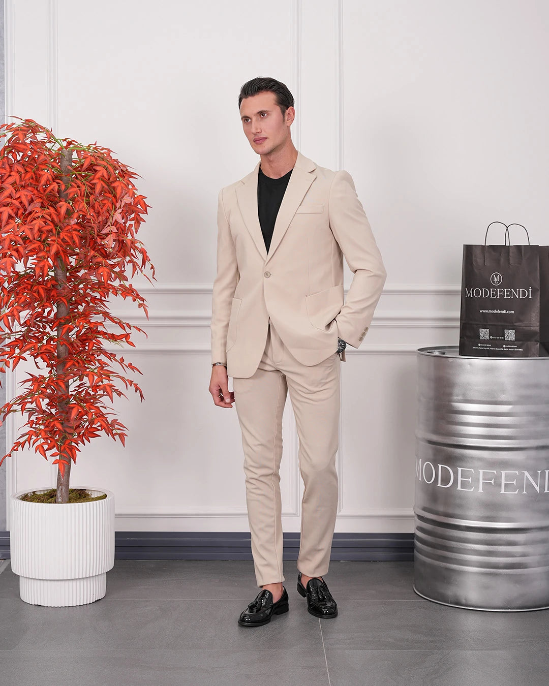 Petek Örme Pamuk Likra Takım Elbise