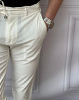 %100 Gofre Kumaş İp Detaylı Pantolon