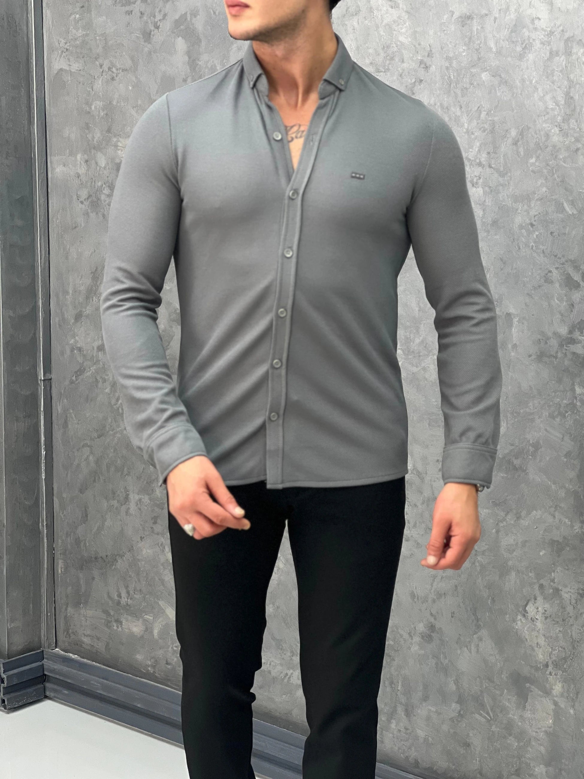 Yazlık Yüksek Kalite Örme İç Kısmı Merserize Gömlek