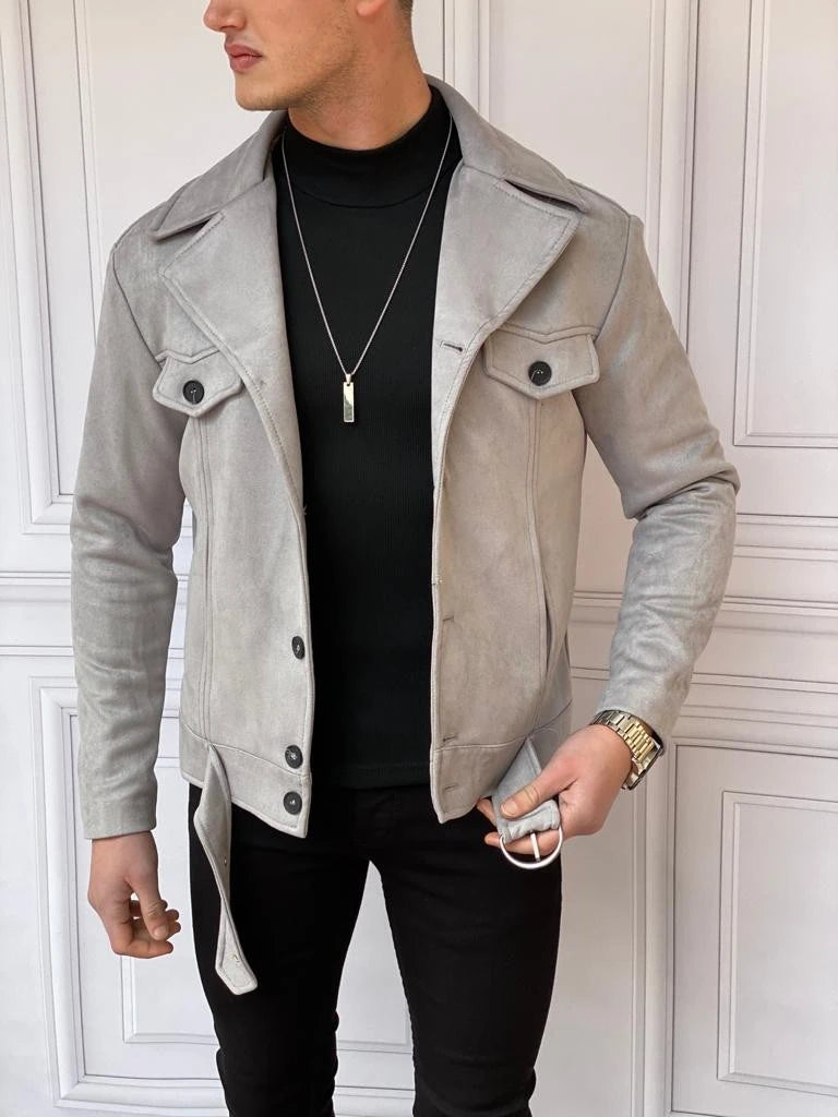 İtalyan Kesim Yüksek Kalite Kemerli Nubuk Mont