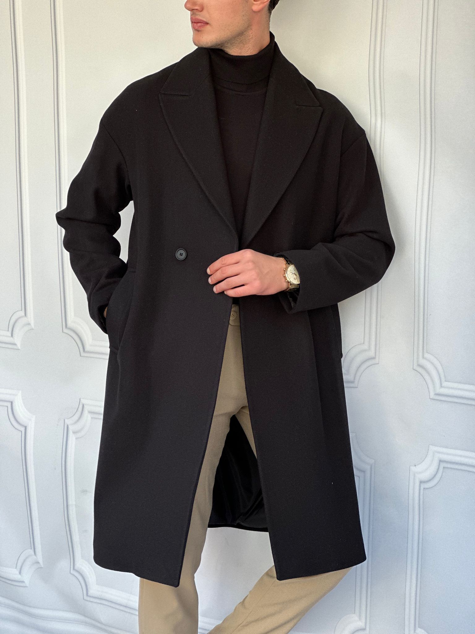 Oversize Kuzu Kaşmir Kaban