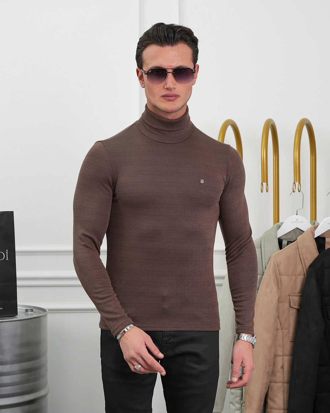 Slim Fit İtalyan Kesim Tam Balıkçı Boğazlı Kazak