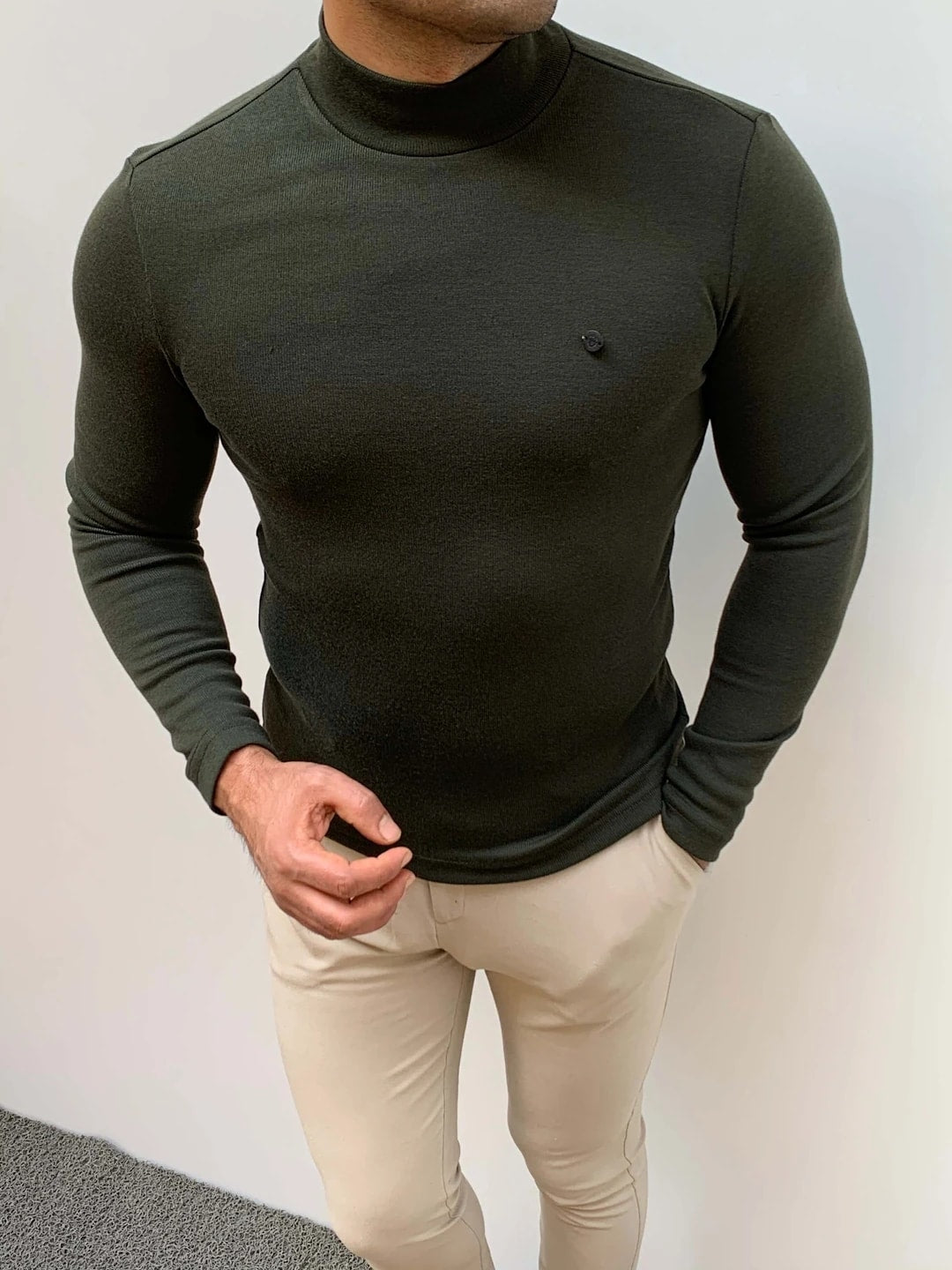 Slim Fit İtalyan Kesim Tam Balıkçı Boğazlı Kazak