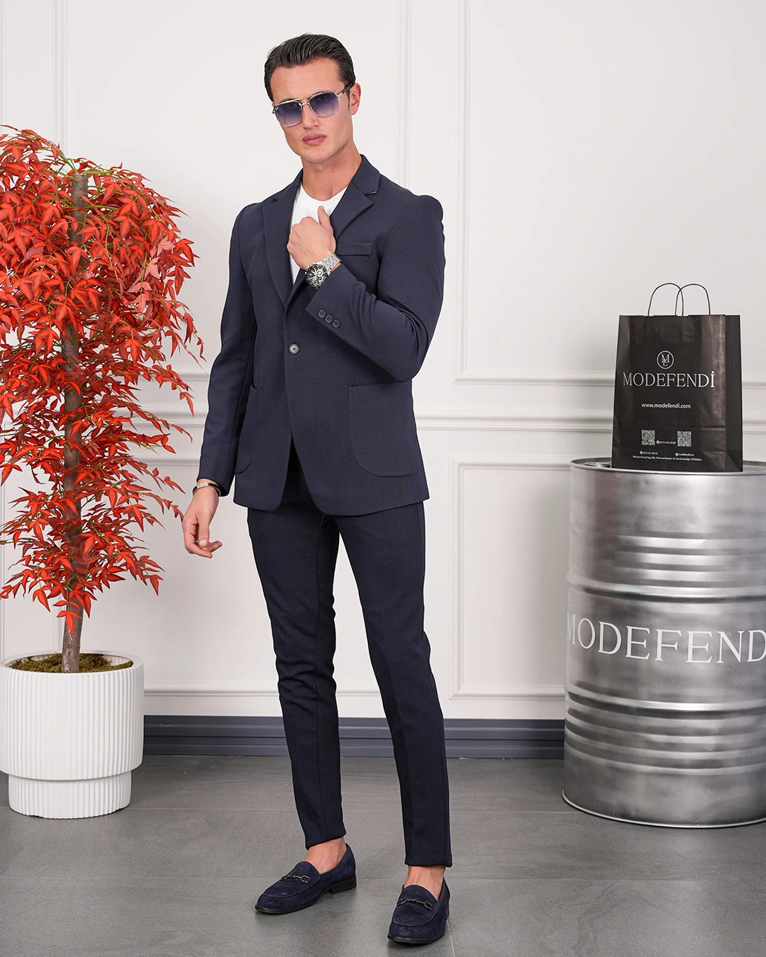 Petek Örme Pamuk Likra Takım Elbise