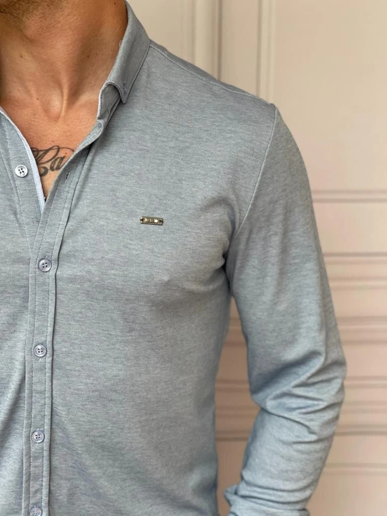 Slimfit Merserize Pamuk Uzun Kollu Gömlek
