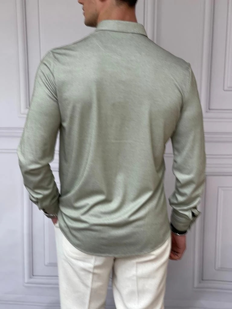 Slimfit Merserize Pamuk Uzun Kollu Gömlek