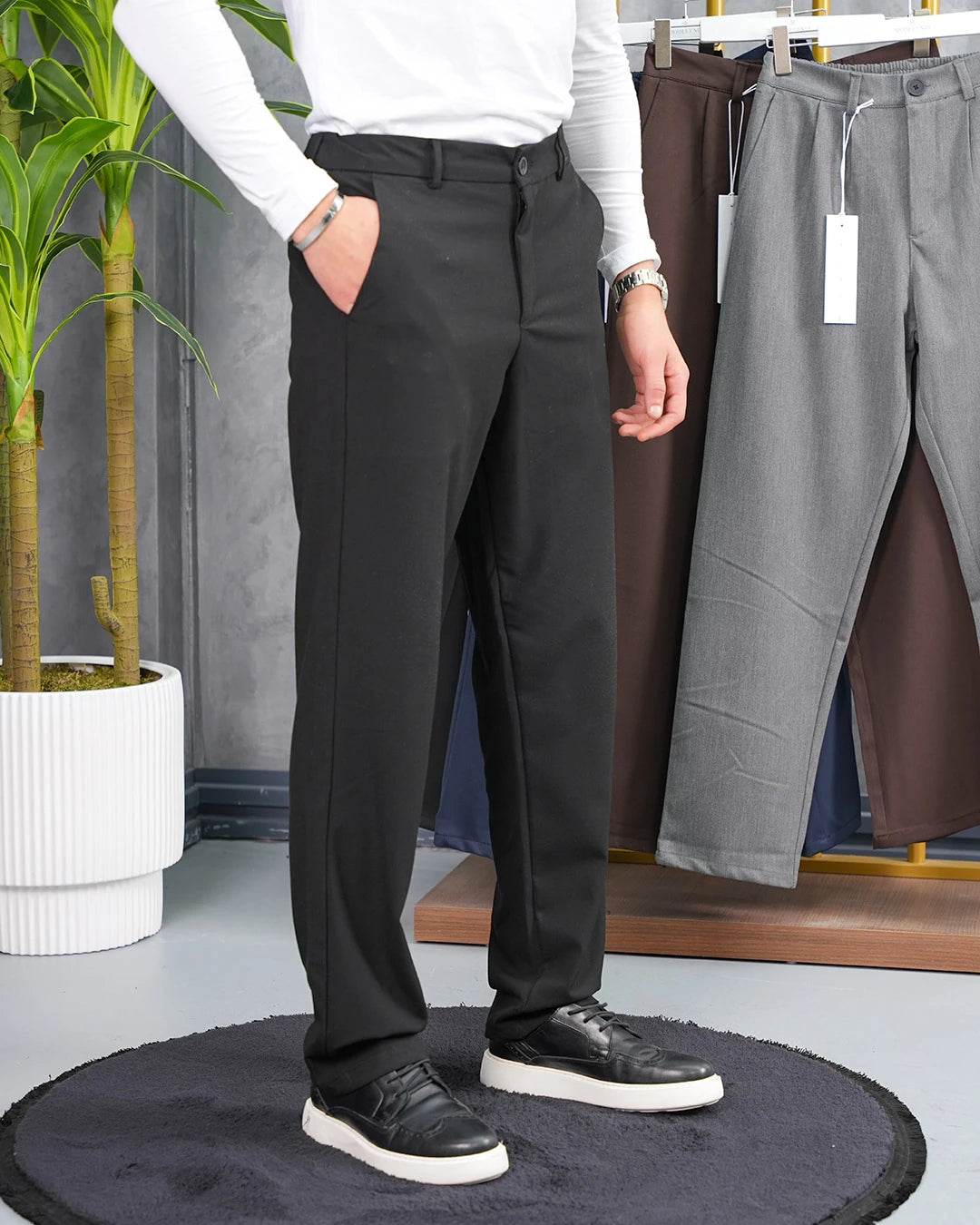 Orta Slim fit Kalıp Pamuk Likra Kumaş Pantolon