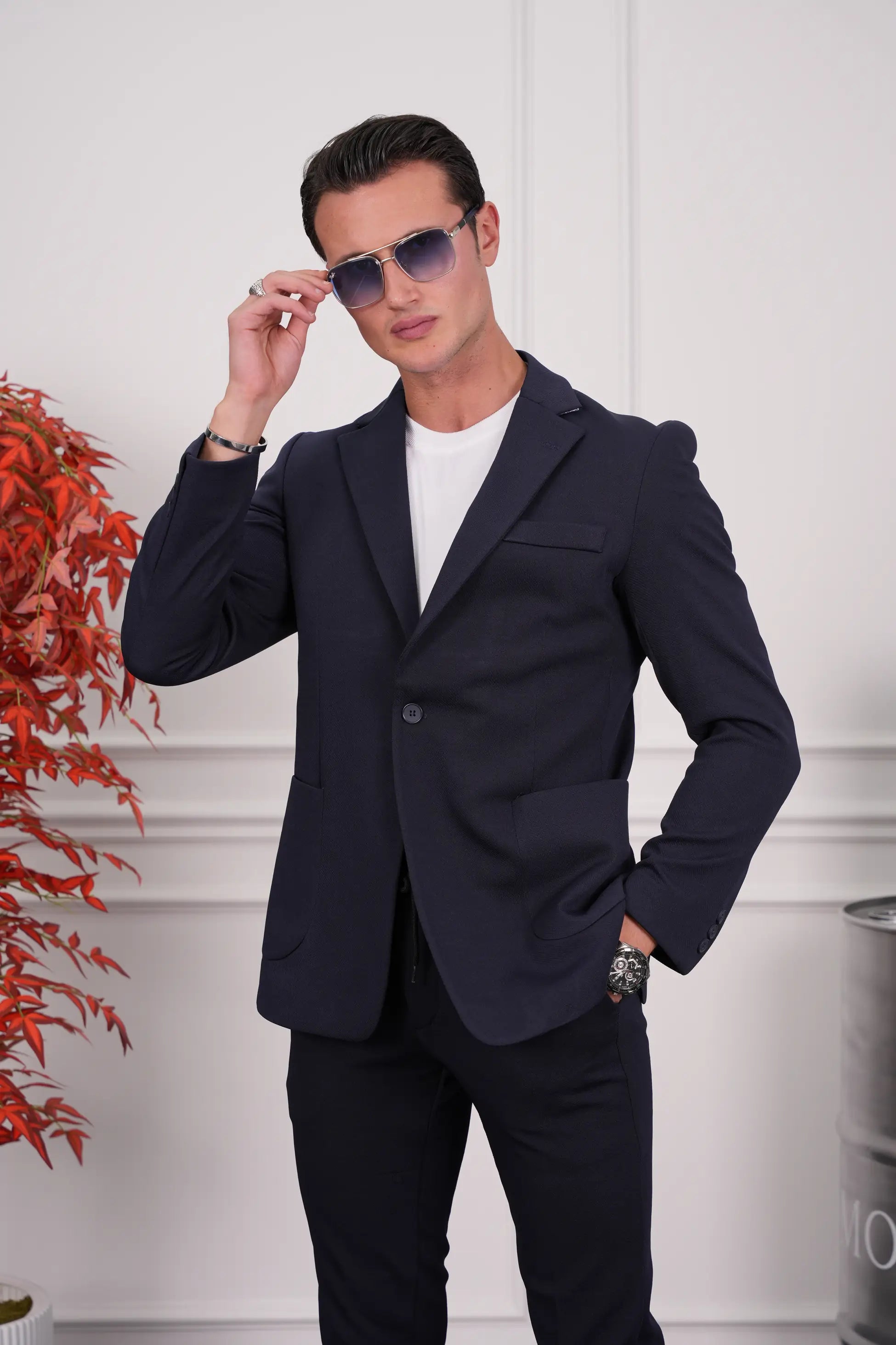 Petek Örme Pamuk Likra Takım Elbise