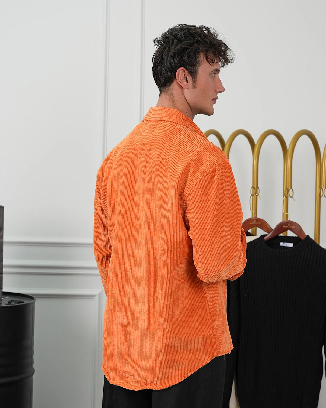 Fitil Kadife Oversize Gömlek