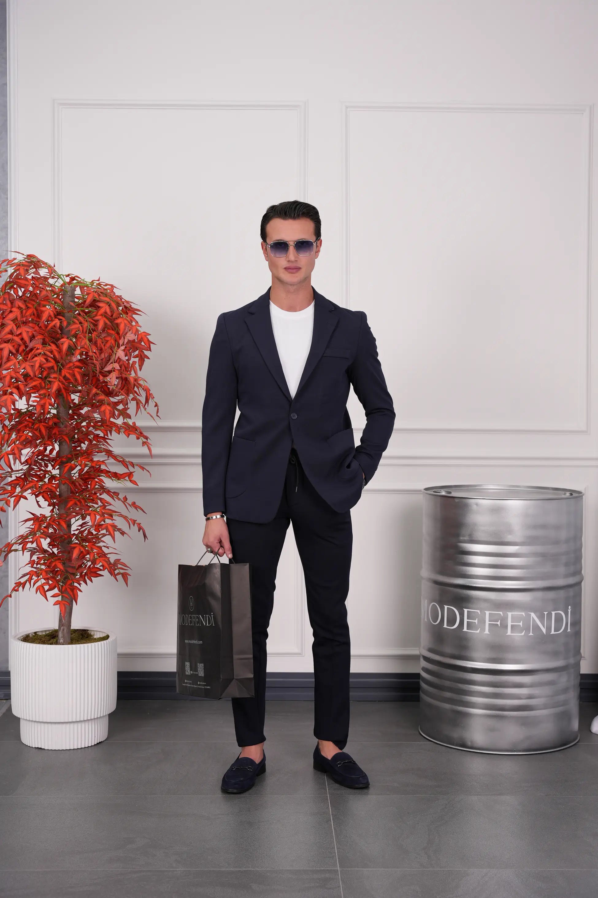 Petek Örme Pamuk Likra Takım Elbise