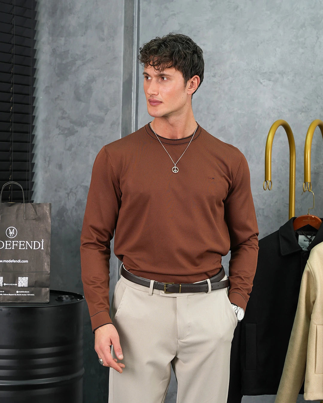 Yüksek Kalite Merserize Kumaş Bisiklet Yaka Triko