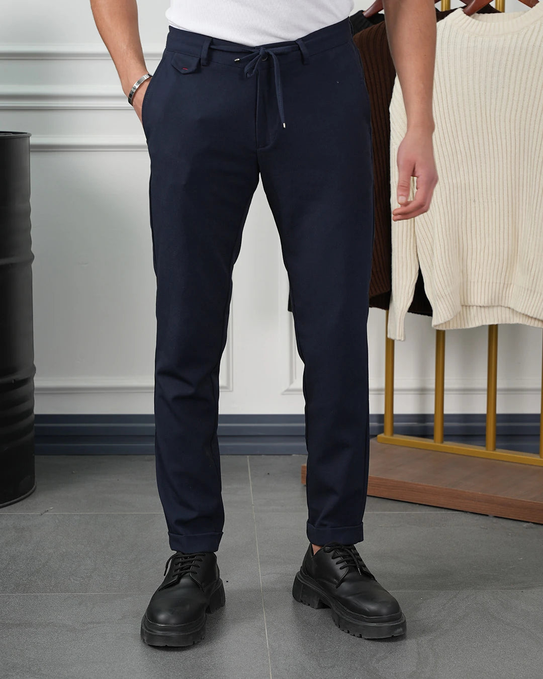 Pamuk Likra Slim Fit Jogger Pantolon