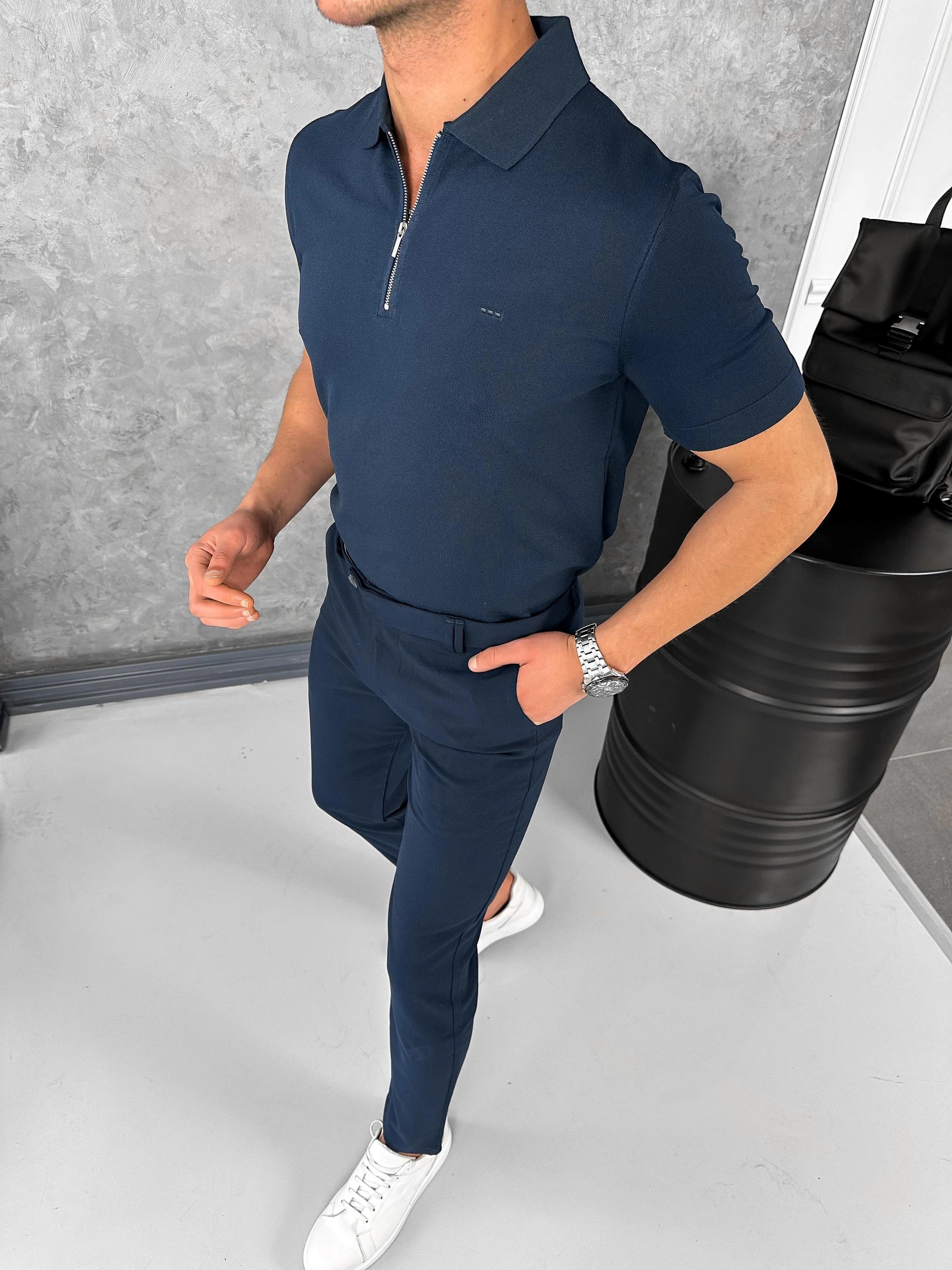 Yüksek Kalite Polo Yaka Fermuarlı Tshirt