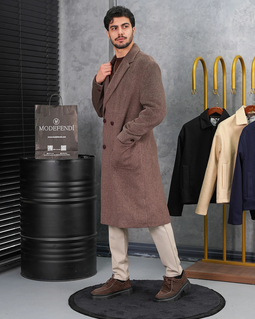 %60 Yün Oversize Torba Cep Yüksek Kalite Oversize Kaban