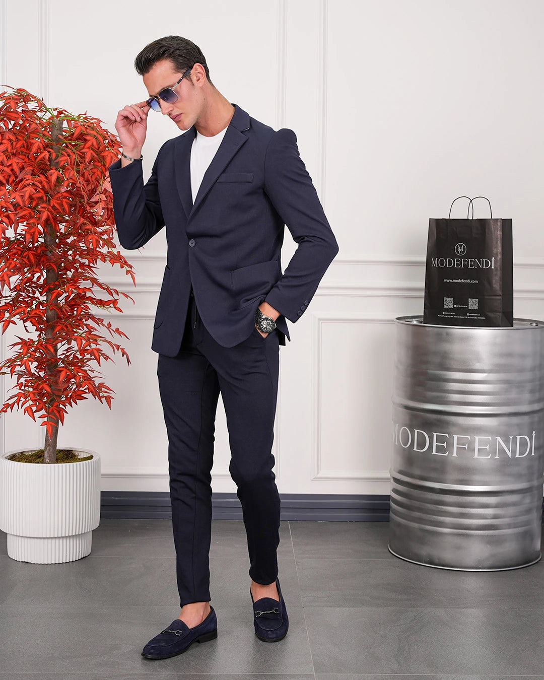 Petek Örme Pamuk Likra Takım Elbise