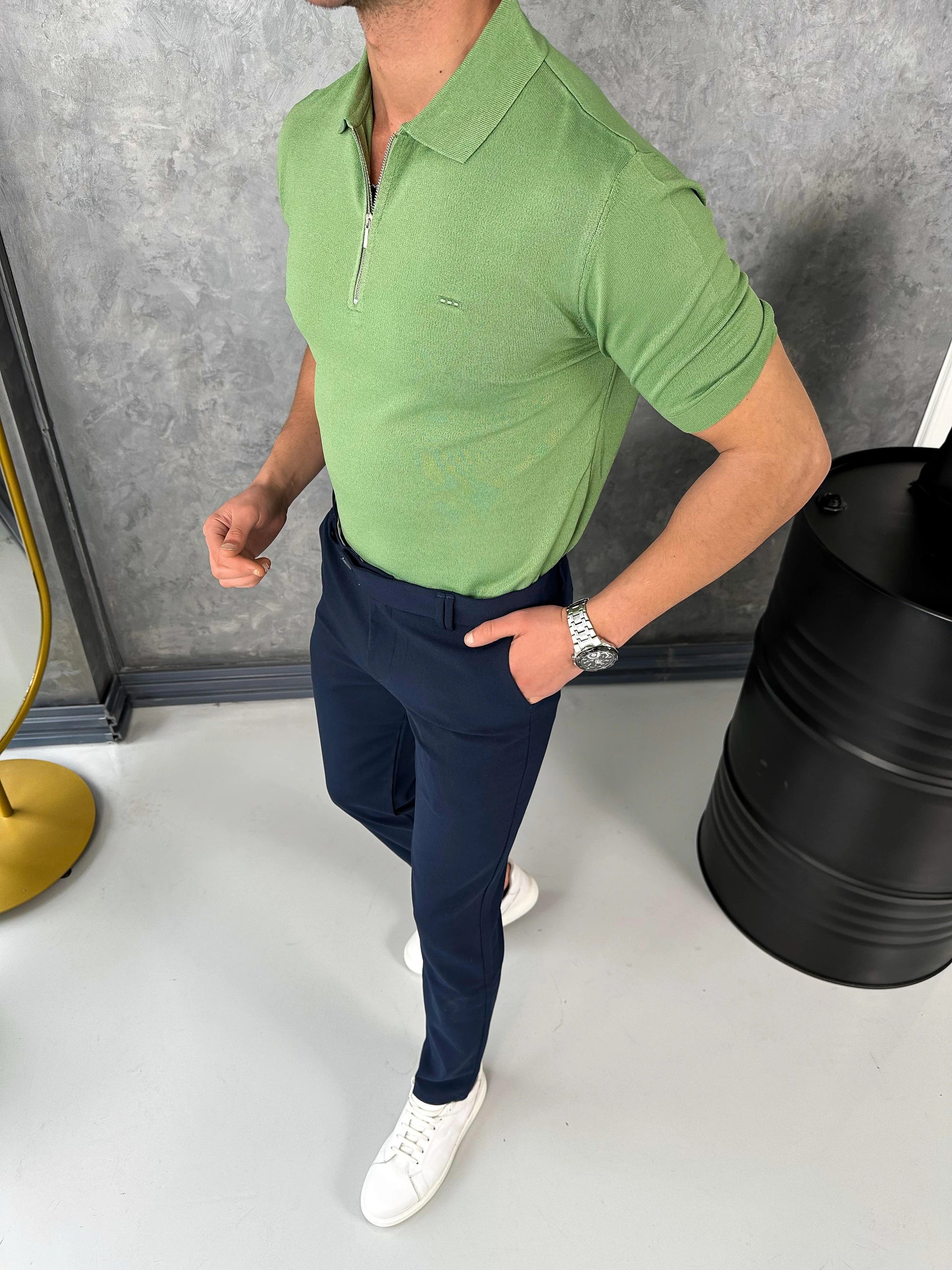 Yüksek Kalite Polo Yaka Fermuarlı Tshirt