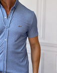 Slimfit Merserize Pamuk Kısa Kollu Gömlek
