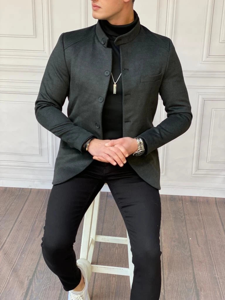 İtalyan Kesim Hakim Yaka Kaşe Kaban