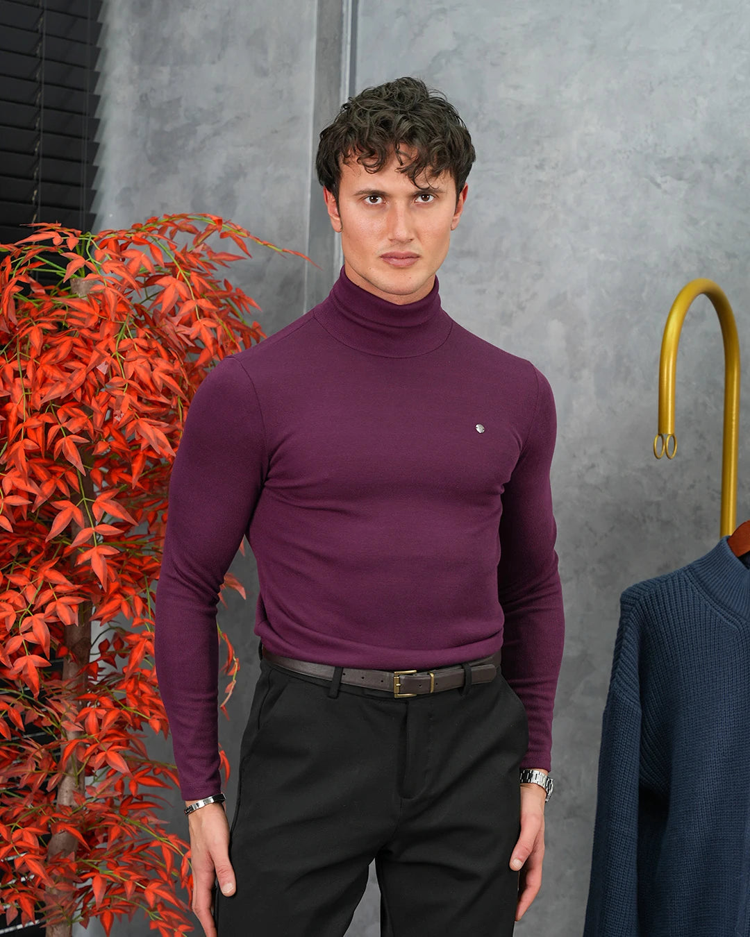 Slim Fit İtalyan Kesim Tam Balıkçı Boğazlı Kazak