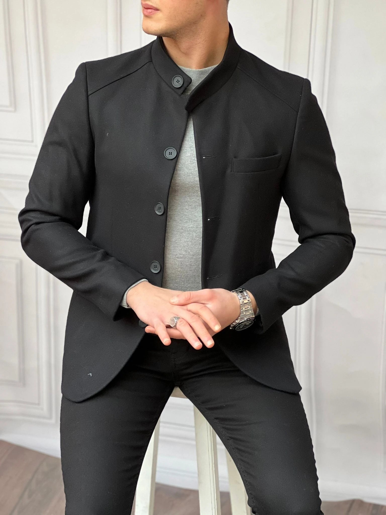 İtalyan Kesim Hakim Yaka Kaşe Kaban