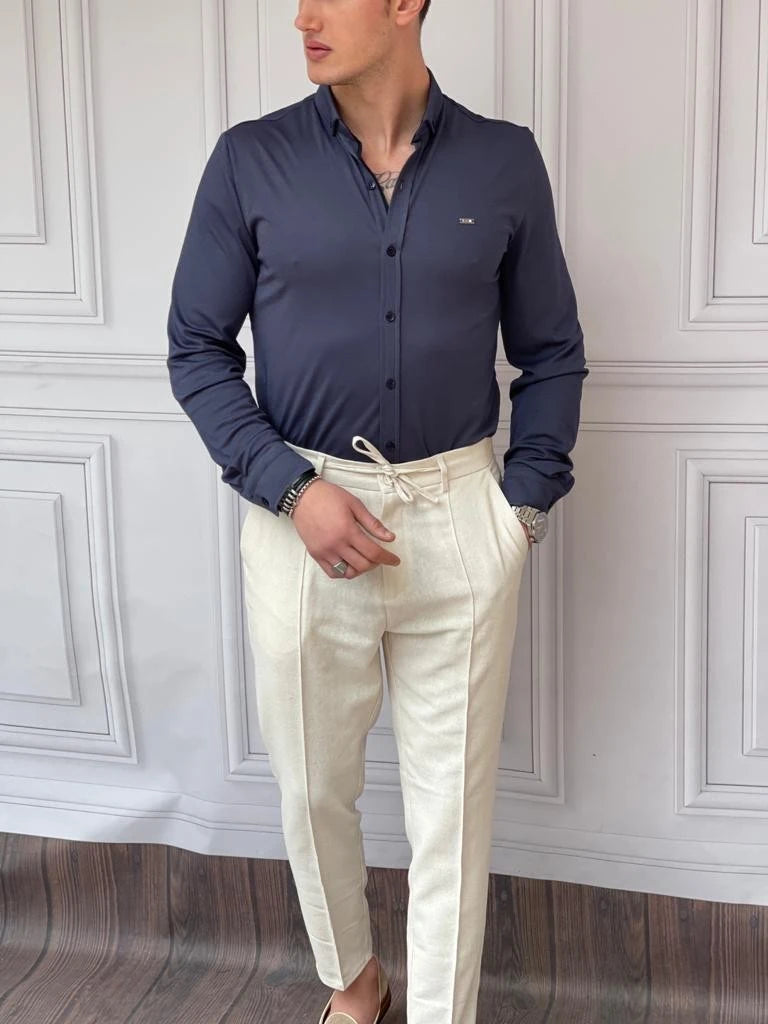 Yazlık Yüksek Kalite Örme İç Kısmı Merserize Gömlek