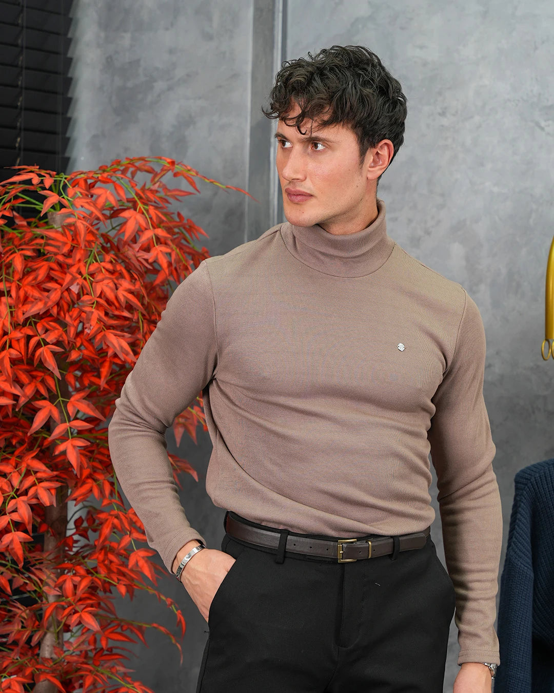 Slim Fit İtalyan Kesim Tam Balıkçı Boğazlı Kazak