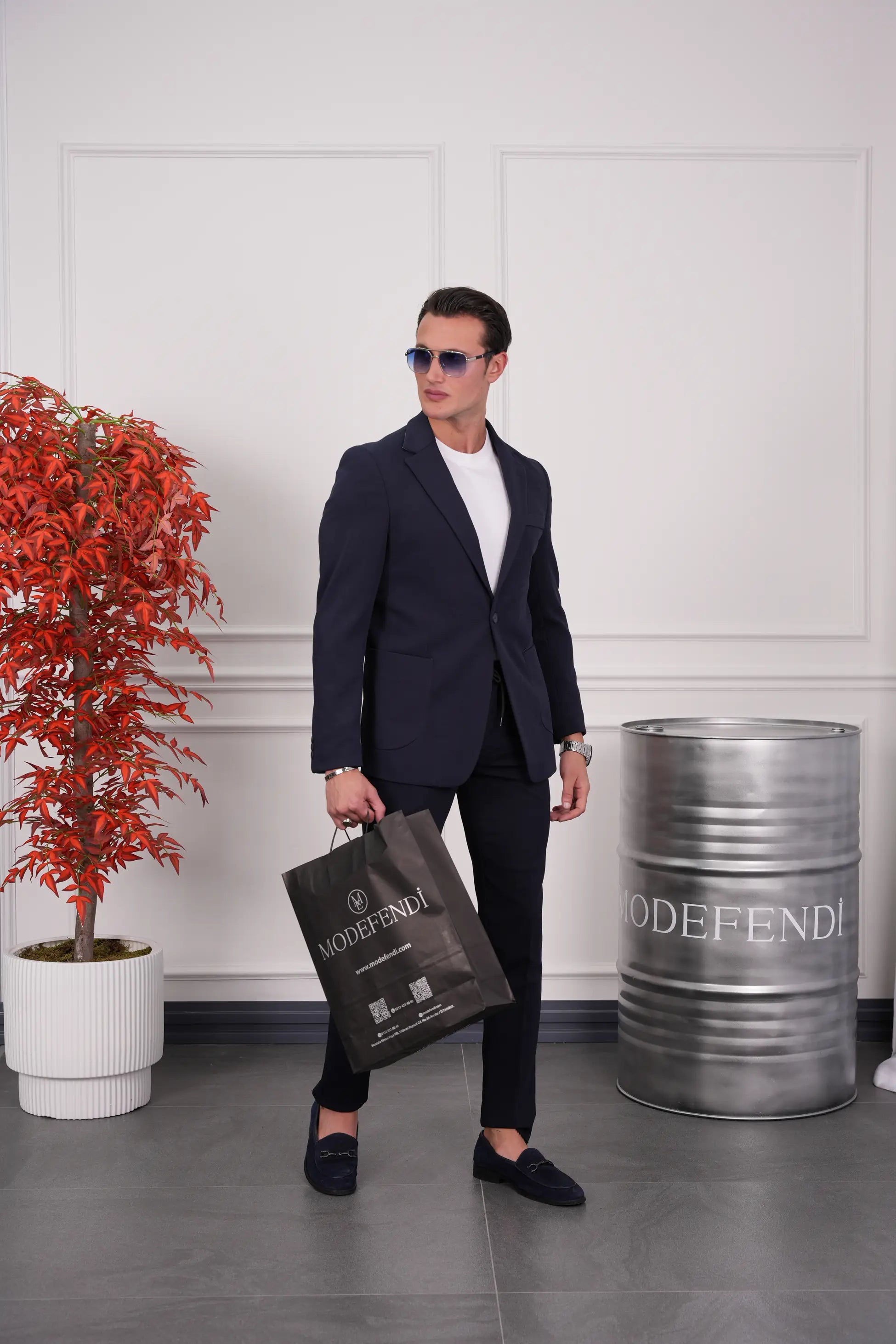 Petek Örme Pamuk Likra Takım Elbise