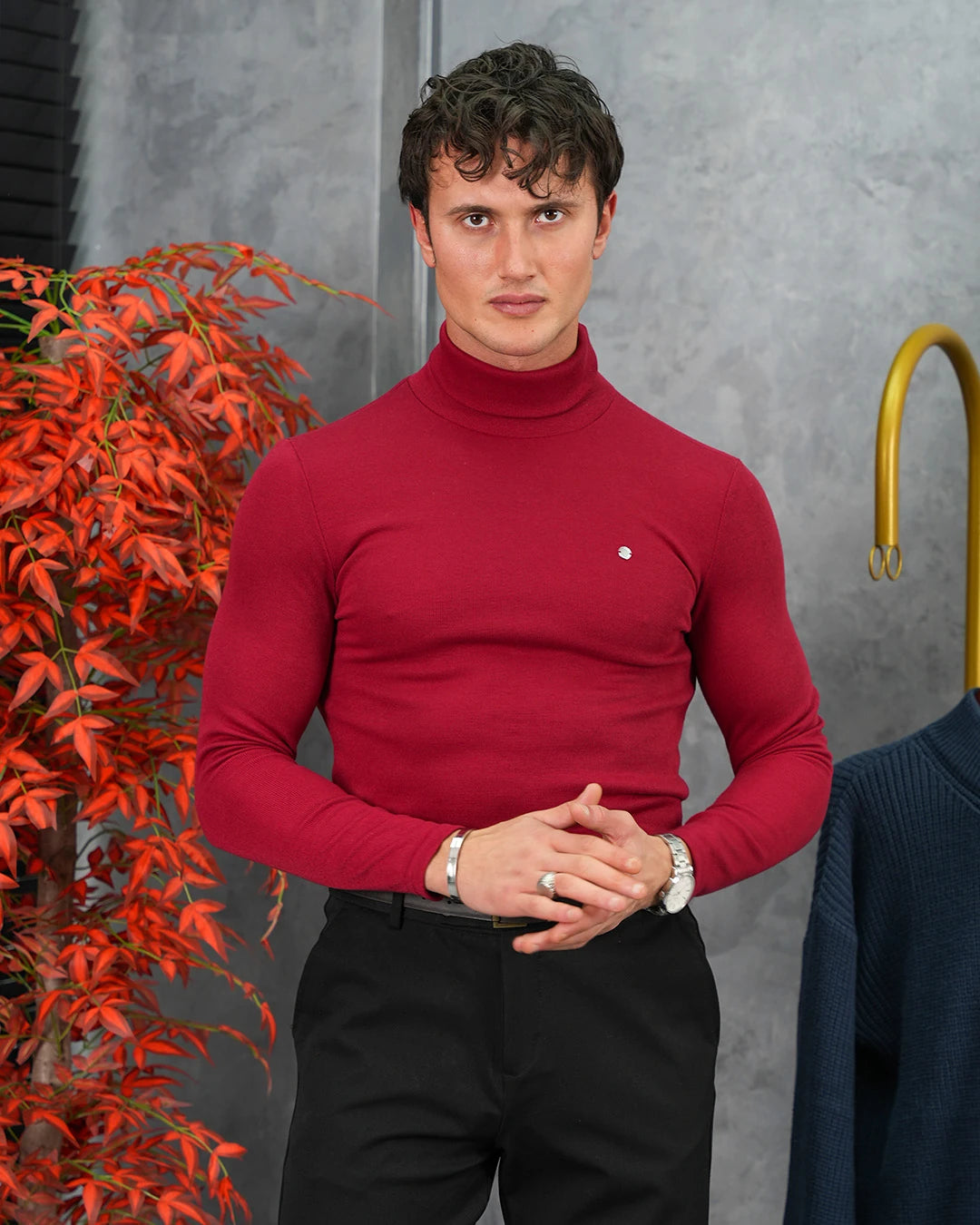 Slim Fit İtalyan Kesim Tam Balıkçı Boğazlı Kazak