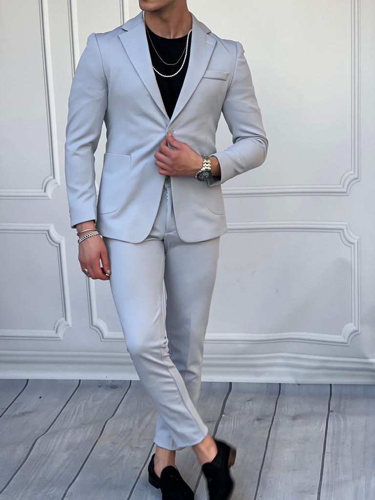 Petek Örme Pamuk Likra Takım Elbise