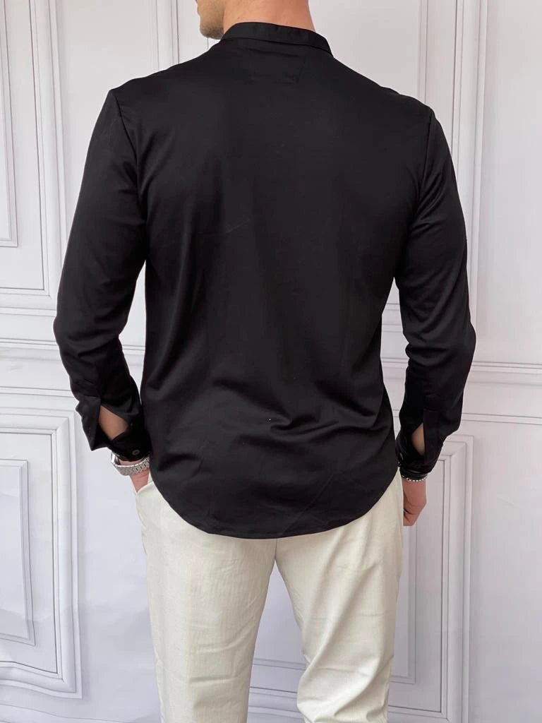 %100 Pamuklu Slimfit Gizli Kanun Yaka Gömlek