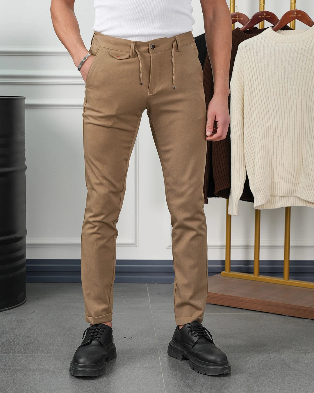 Pamuk Likra Slim Fit Jogger Pantolon