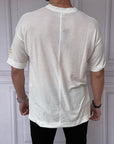 Oversize Kol Detaylı Pamuk Örme Tshirt