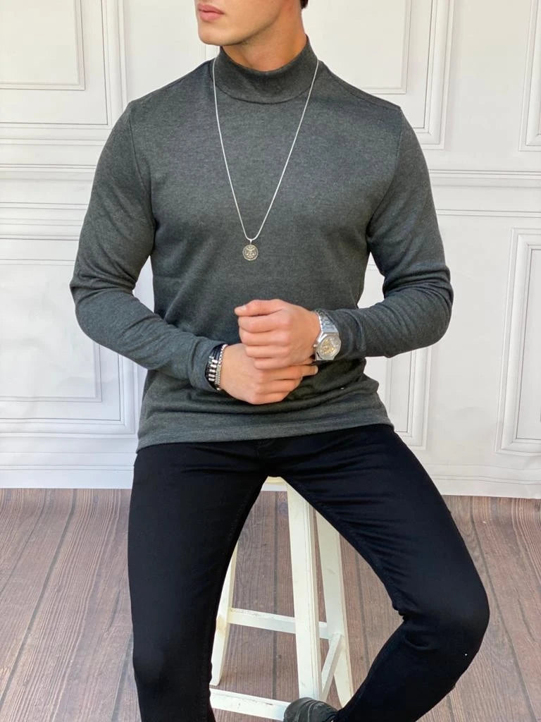 Slim Fit İtalyan Kesim Tam Balıkçı Boğazlı Kazak