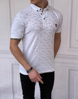 Slim Fit Baskı Polo Yaka Tshırt