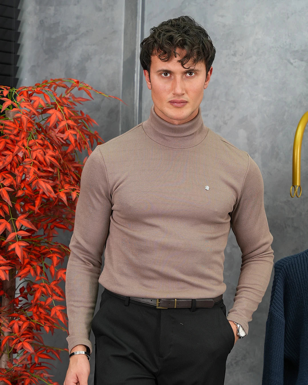 Slim Fit İtalyan Kesim Tam Balıkçı Boğazlı Kazak