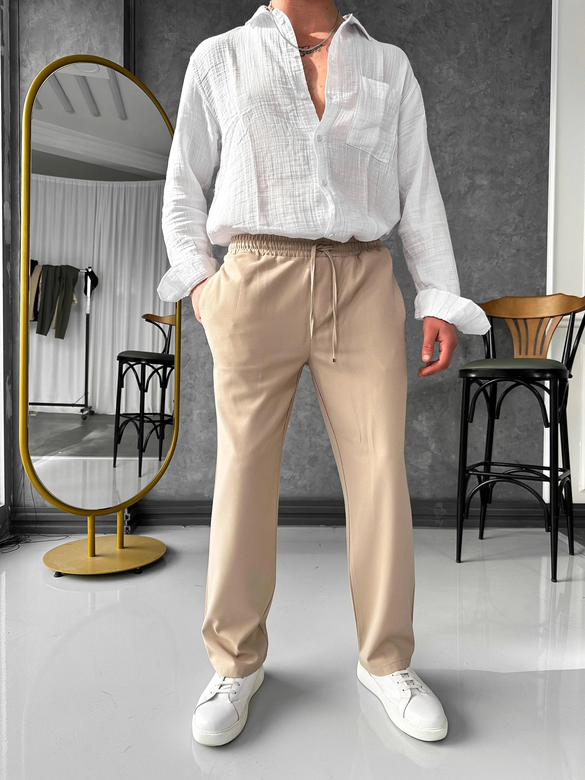 Bel Lastik Detaylı İpli Baggy Jogger Pantolon