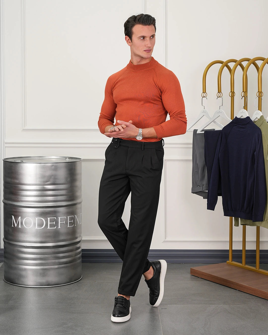 Pamuk Likra Slim fit Kalıp Yarım Balıkçı Kazak