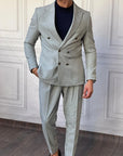 Petek Örme Pamuk Likra İtalyan Kesim Slimfit Ceket Pantolon Takım Elbise