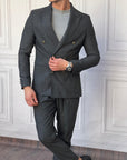 Petek Örme Pamuk Likra İtalyan Kesim Slimfit Ceket Pantolon Takım Elbise