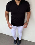 Slim Fit Örme Polo Yaka Tshırt