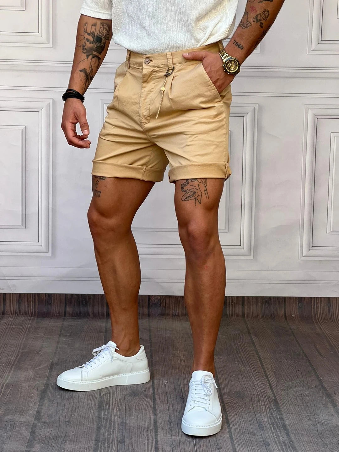 Gabardin Keten Şort