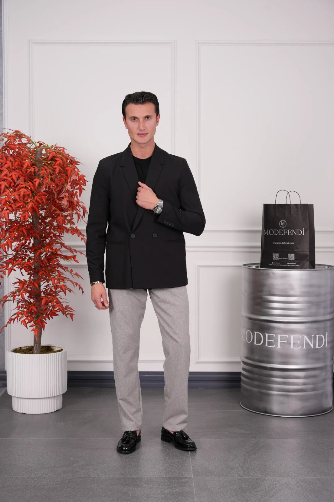 2 Düğme Detaylı Oversize Kesim Ceket